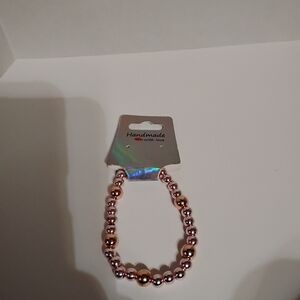 Handmade cute, pretty, colorful pastel Hematite beaded bracelet